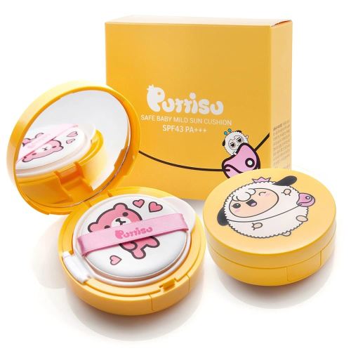 Kids Sun Cushion SPF50 PA+++ UVB& UVA Protection Physical Sunscreen 15g (1 Pack)