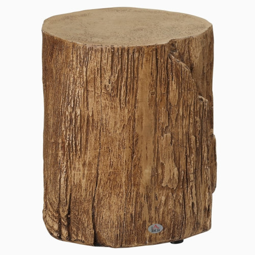 Loon Peak® Javeah Tree Stump Stool, Decorative Side Table With Round Tabletop, Concrete End Table With Wood Grain Finish, For Indoors And Outdoors & Reviews | Wayfair
