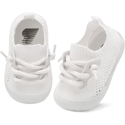 BARERUN Baby Shoes Baby First Walking Shoes Infant Sneakers Wide Barefoot Slip on Soft Sole Boys Girls Crib Shoe Toddler Breathable Lightweight House Socks
