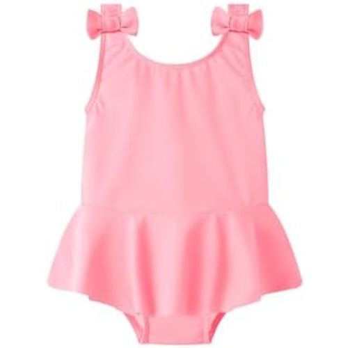 oklady Toddler Swimsuit Girls One Piece Ruffled Girls Bathing Suit Bow Strap Swimwear Size 12M-4T