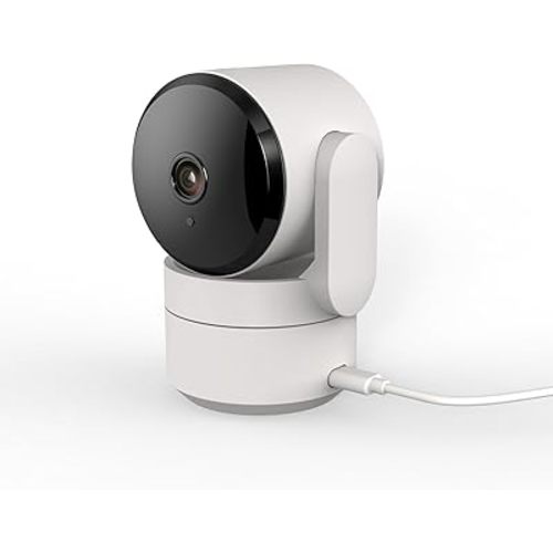 Luna Indoor Camera 360-Degree Pan/Tilt, Pet/Person/Vehicle AI Motion Detection, Plug-in, Night Vision, Two Way Audio, Cloud Storage, Wi-Fi Camera for Room Office Smart Home Security (White)