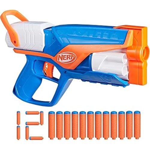 Nerf N Series Agility Blaster, 12 N1 Darts Compatible Only N Series Blasters, 6 Dart Drum, Kids Outdoor Games
