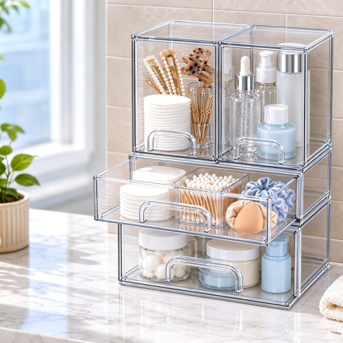 4-Pack Acrylic Baby Bottle Storage Organize
