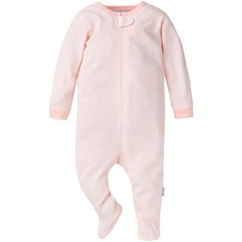 Gerber Baby Girls' 4-Pack Sleep 'N Play Footie, Deer, 0-3 Months