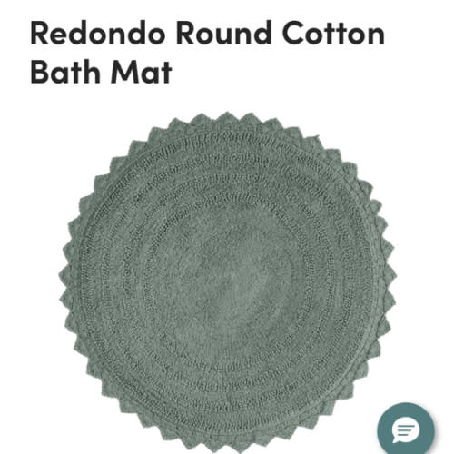 Redondo Round Cotton Bath Mat - World Market