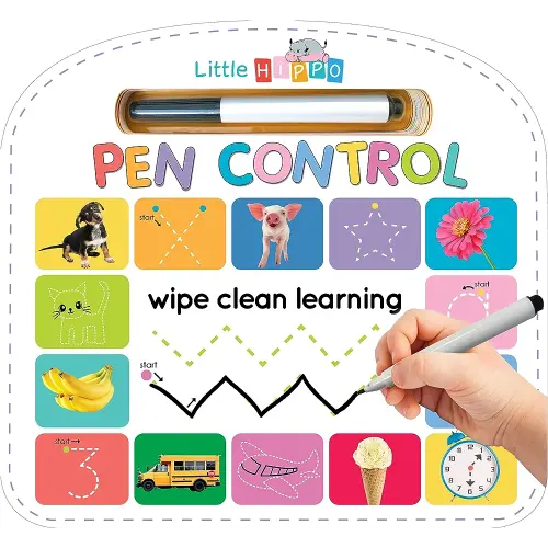 Write & Wipe Pen Control - Children's Novelty Learning Board Book - Wipe Clean - Educational
