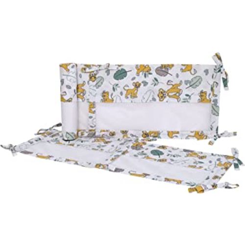Disney Lion King Teal, Sage, White and Gold Simba Future King Secure-Me Crib Liner