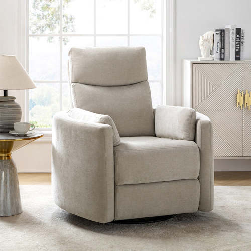 Monica Swivel Rocker Power Recliner with Movable Pillows - HULALA HOME