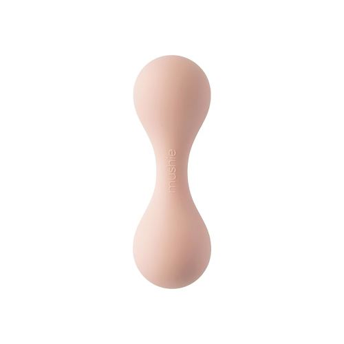 mushie Silicone Baby Shaker Rattle Toy | Ages 3+ Months (Blush)