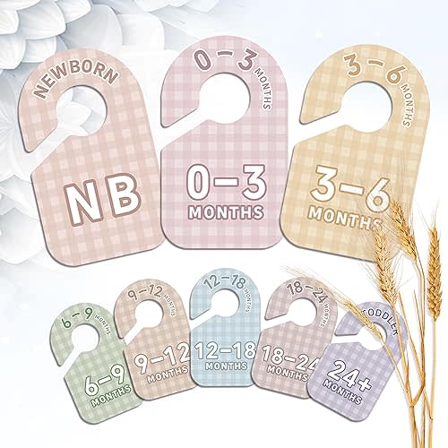 Baby Clothes Dividers for Closet,Beautiful Double-Sided Clothes Organizer for Boy & Girl Nursery,from Newborn to 24 Months. (Multi-Colored)