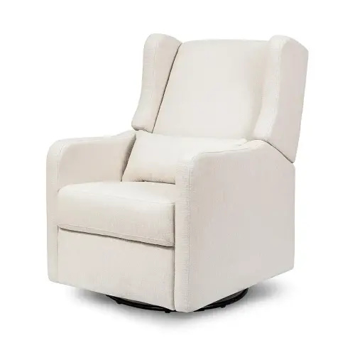 Carter’s Arlo Glider Recliner Nursery Chair - Water & Stain Resistant Glider Rocking Chair for Nursery - GREENGUARD Gold, FSC & Certi-PUR US Certified - Cozy Cream Swivel Rocker Recliner Chair