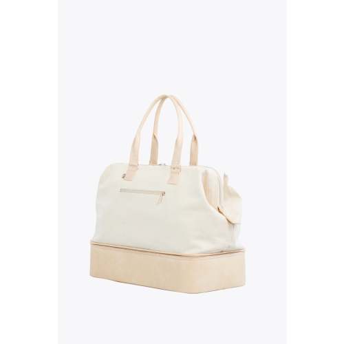 BÉIS 'The Mini Weekender' In Beige - Small Beige Weekender Bag & Travel Duffle Bag