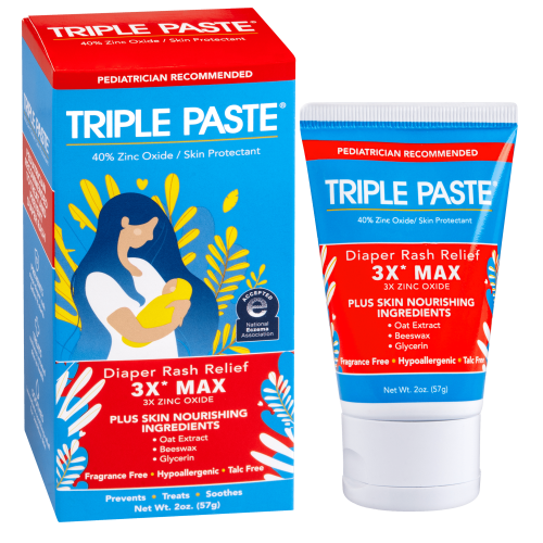 Triple Paste 3X Max Diaper Rash Ointment For Babies, 2 oz