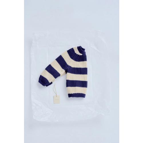 TIMELESZ - CHUNKY STRIPED KNIT SWEATER - Indigo | ZARA United States