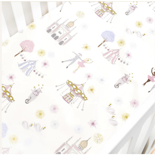 Adventures in Wonderland Crib Sheet - Rose