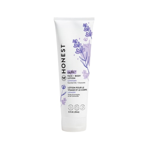 Honest Face + Body Lotion, Fragrance Free, 8.5 oz.