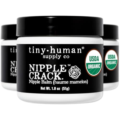 Organic Nipple Cream, Nipple Crack Lanolin Free Nipple Butter (3 Pack), Balm for Breastfeeding Mothers, No Need to Wash Off, Safe for Baby and Mama