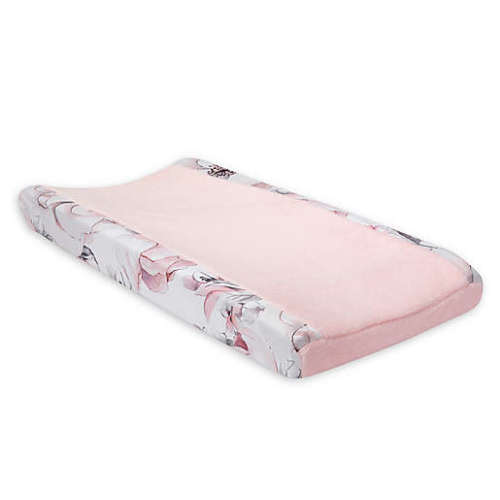 Lambs & Ivy® Botanical Baby Floral Changing Pad Cover in Pink/GreyLambs & Ivy® Botanical Baby Floral Changing Pad Cover in Pink/Grey