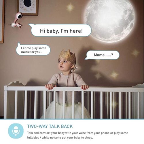 Lollipop Baby Monitor with True Crying Detection (Turquoise) - Smart WiFi Baby Camera - Camera with Video, Audio and Sleep Tracking