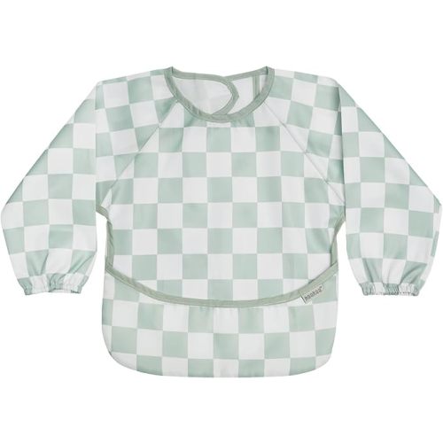 haakaa Long Sleeve Baby Bib, Waterproof & Adjustable Baby Smock Bib for Eating, Painting & Play, Easy Wipe Clean, 6–24M