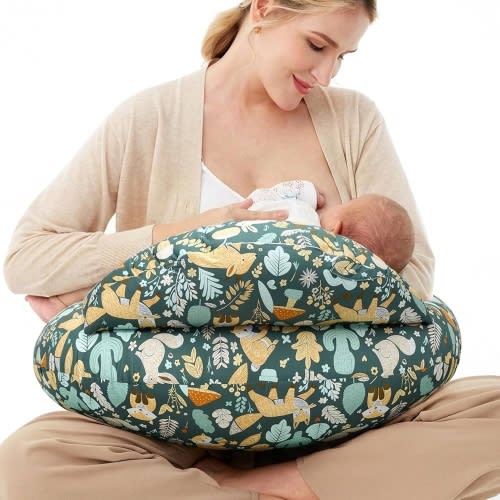 Momcozy Original Nursing Pillow | Green Plants