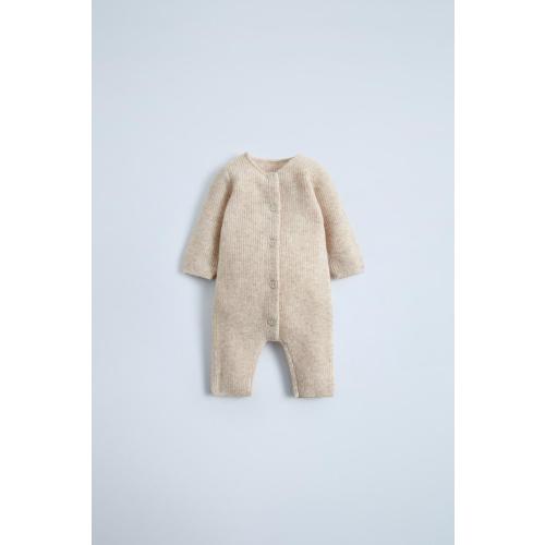 WOOL AND CASHMERE BLEND JUMPSUIT - Sand / Marl | ZARA United States