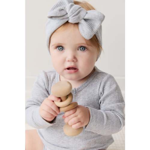 Organic Cotton Modal Lilian Headband - Light Grey Marle