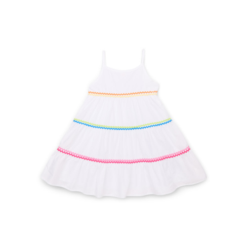 Wonder Nation Toddler Girls Cotton Sleeveless Dress with Ric Rac Trim, Sizes 12M-5T
