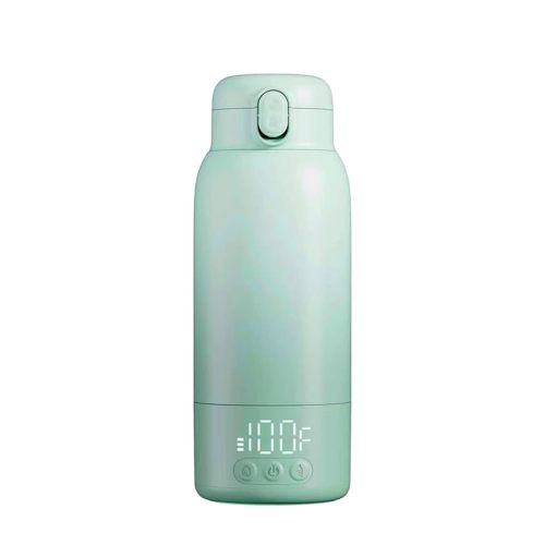 Portable Bottle Warmer for Travel, Baby Milk Warmer with Fast Heating & Long Battery Life, 17 Ounces Large Capacity Bottle Warmer with Long-Lasting Keep Warm Function, Green