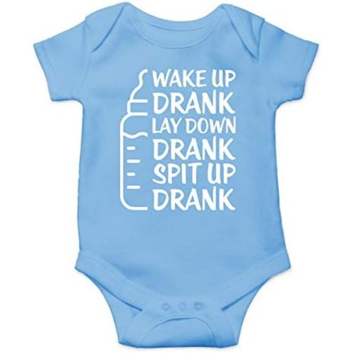 Wake Up Drank, Lay Down, Spit Up - Funny Baby Essentials Bodysuit - Newborn Outfit