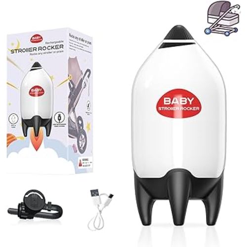 Baby Rocker Stroller Rocker Device-Upgraded, Rechargeable and Weatherproof, Rocks Any Stroller, Carriage, Pushchair or Buggy.Gently Rocks Your Baby to Sleep.