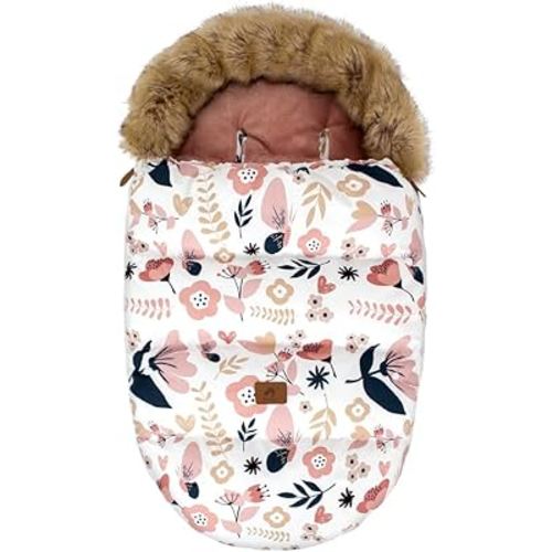 Baby Stroller Bunting Bags Stroller Footmuff Universal Sleeping Bag Winter Outdoor Hooded Bunting Bag Windproof and Water-Resistant Suitable Below 5 ℃