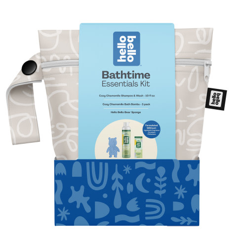 Hello Bello Limited Edition Bathtime Essentials Gift Set, Gender Neutral Cozy Chamomile Scent