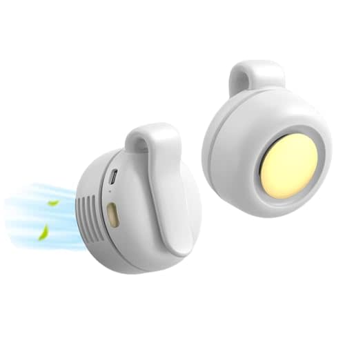 SYBOYEGE Portable Handheld Fan, No Blades Mini Fan Can Be Adjusted 360 ° Wind Direction, Rechargeable USB Fans Suitable for Home/Travel/Outdoor/Sports/Office (White)