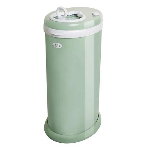 Ubbi Steel Diaper Pail, Odor Locking, No Special Bag Required, Award-Winning, Registry Must-Have, Sage Green