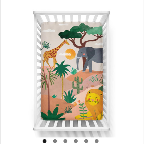 In The Savanna mini crib sheet by Rookie Humans