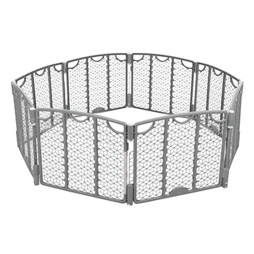 Evenflo Versatile Play Space Adjustable Play Area, Plastic, 8-Panel (Cool Gray)