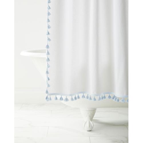 French Tassel Shower Curtain | Serena and Lily