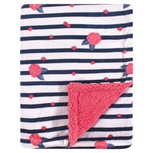 Yoga Sprout Unisex Baby Mink and Faux Shearling Plush Blanket, Wild Floral, One Size