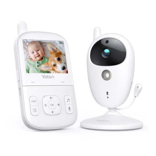 Yoton Video Baby Monitor with Camera 2.7" LCD, 1080p Video, Portable, Temperature, Two-Way, 8 Lullabies, Night Vision