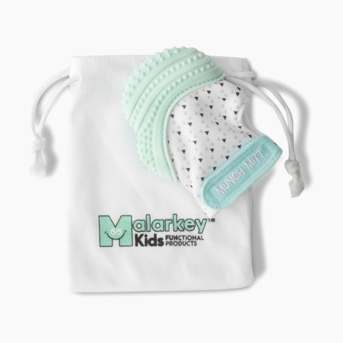 Malarkey Kids Munch Mitt - Mint Green/Triangles