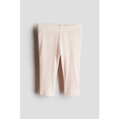 RIBBED COTTON LEGGINGS