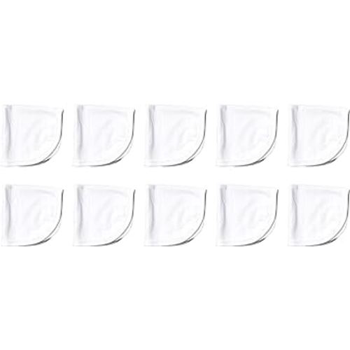 10-Pack Organic Cotton Baby-Terry Wash Cloths, Bright White