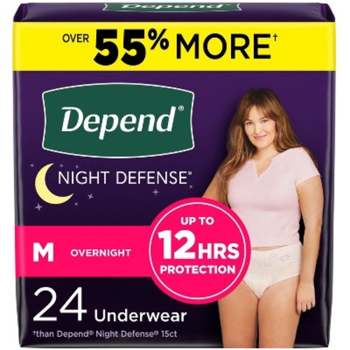Depend Night Defense Incontinence Underwear - Women's - Medium