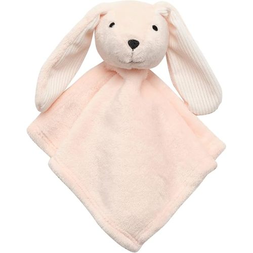 Lambs & Ivy Pink Bunny Soft Baby/Child/Toddler Plush Lovey Security Blanket