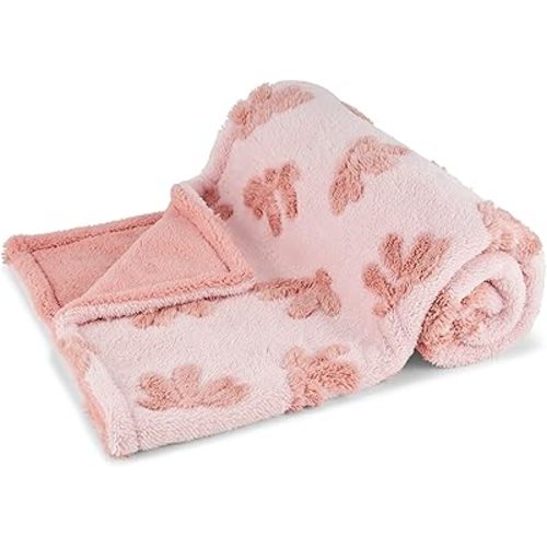 Ultra-Soft and Luxurious Baby Blanket | 30x40 inch | Double Sided Sculpted Design on Fleece with Sherpa Backing