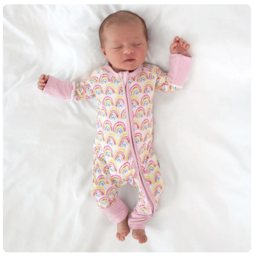 Pastel Rainbows Zippy - Little Sleepies