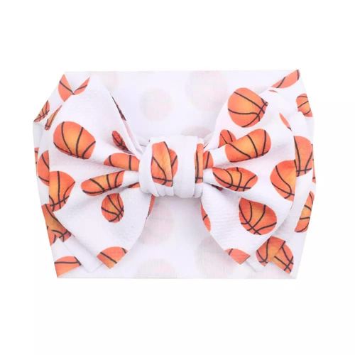 Basketball 7" Bow Headwrap - Baby Girls upto 4 years