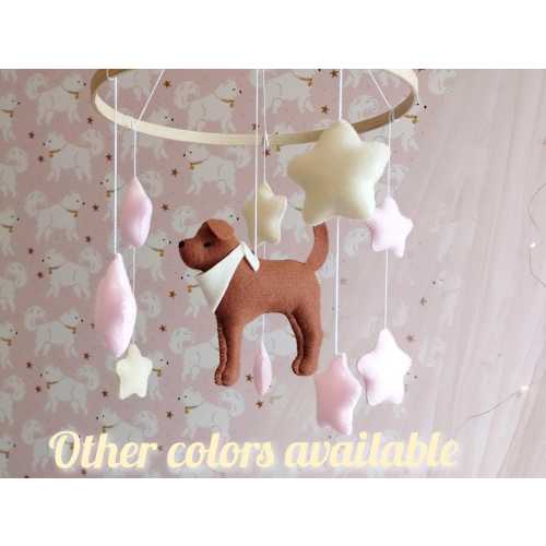 Dog Baby Mobile, Labrador Crib Mobile, Golden Retriever Mobile, Labrador Nursery Decor, Custom Dog Crib Mobile, Dog Baby Shower Gift, P#347