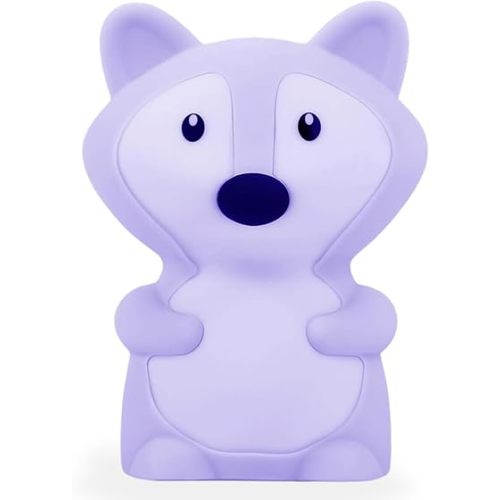Lumipets Junior Fox Night Light, Soft Silicone Material, 8 Soothing Colors, Cordless, Easy Control, Portable